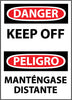 NMC ESD450AB-DANGER, KEEP OFF BILINGUAL, 14X10, .040 ALUM (1 EACH)