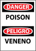 NMC ESD463RB-DANGER, POISON BILINGUAL, 14X10, RIGID PLASTIC (1 EACH)