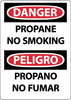 NMC ESD667RB-DANGER, PROPANE NO SMOKING, BILINGUAL, 14X10, RIGID PLASTIC (1 EACH)