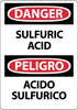 NMC ESD668PB-DANGER, SULFURIC ACID, BILINGUAL, 14X10, PS VINYL (1 EACH)