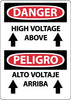 NMC ESD677PB-DANGER, HIGH VOLTAGE ABOVE (GRAPHIC) BILINGUAL, 14X10, PS VINYL (1 EACH)