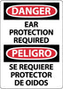 NMC ESD687RB-DANGER, EAR PROTECTION REQUIRED, BILINGUAL, 14X10, RIGID PLASTIC (1 EACH)