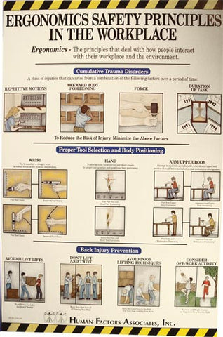 NMC ESP1-POSTER, EGONOMICS SAFETY PRINCIPLES IN THE WORKPLACE, 36X24 (1 EACH)