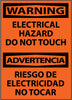 NMC ESW500PB-WARNING, ELECTRICAL HAZARD DO NOT TOUCH BILINGUAL, 14X10, PS VINYL (1 EACH)