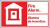 NMC FBA2P-FIRE ALARM (BILINGUAL W/GRAPHIC), 10X18, PS VINYL (1 EACH)