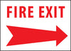 NMC FERAA-FIRE EXIT, GRAPHIC RIGHT ARROW, 7X10, .040 ALUM (1 EACH)