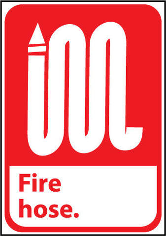 NMC FGA1R-FIRE HOSE (W/GRAPHIC), 10X7, RIGID PLASTIC (1 EACH)