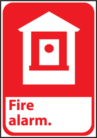 NMC FGA2RB-FIRE ALARM (W/GRAPHIC), 14X10, RIGID PLASTIC (1 EACH)