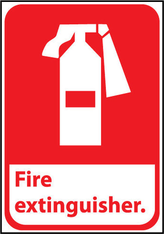 NMC FGA3P-FIRE EXTINGUISHER (W/GRAPHIC), 10X7, PS VINYL (1 EACH)