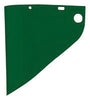 Fibre-Metal 4199DGN by Honeywell High Performance Model 4199 9 3/4" X 19" X .06" Dark Green Injection Molded Propionate Extended View Faceshield For Use With Models F400 And F500 Mounting Crown  (1/EA)