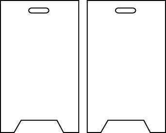 NMC FSBW-FLOOR SIGN, DBL SIDE, BLANK, WHITE (1 EACH)