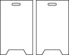 NMC FSBW-FLOOR SIGN, DBL SIDE, BLANK, WHITE (1 EACH)