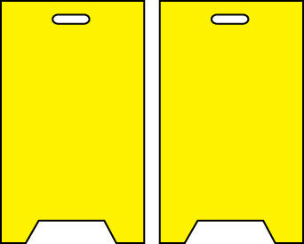 NMC FSBY-FLOOR SIGN, DBL SIDE, BLANK, YELLOW (1 EACH)
