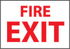 NMC FX120RB-FIRE EXIT, 10X14, RIGID PLASTIC (1 EACH)