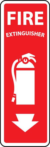 NMC FX122R-FIRE EXTINGUISHER (VERTICAL), 12X4, RIGID PLASTIC (1 EACH)