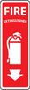 NMC FX122R-FIRE EXTINGUISHER (VERTICAL), 12X4, RIGID PLASTIC (1 EACH)