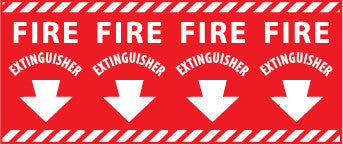 NMC FXPC-FIRE EXTINGUISHER COLUMN MARKER, 12X24, PS VINYL (1 EACH)