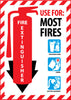 NMC FXPMABCR-FIRE EXTINGUISHER PICTORIAL CLASS MARKER, 12X9, RIGID PLASTIC (1 EACH)
