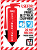 NMC FXPMBCR-FIRE EXTINGUISHER PICTORIAL CLASS MARKER, 12X9, RIGID PLASTIC (1 EACH)