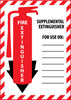 NMC FXPMSER-SUPPLEMENTAL EXTINGUISHER, 12X9, RIGID PLASTIC (1 EACH)