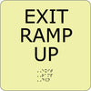 NMC GADA103BK-EXIT RAMP UP, 8X8, GLOW ADA (1 EACH)