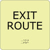 NMC GADA104BK-EXIT ROUTE, 8X8, GLOW ADA (1 EACH)