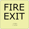 NMC GADA109BK-FIRE EXIT, 8X8, GLOW ADA (1 EACH)
