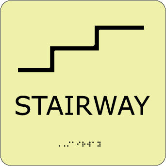 NMC GADA113BK-STAIRWAY, 8X8, GLOW ADA (1 EACH)