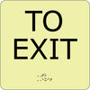 NMC GADA114BK-TO EXIT, 8X8, GLOW ADA (1 EACH)