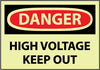 NMC GD139PB-DANGER, HIGH VOLTAGE KEEP OUT, 10X14, PS VINYLGLOW (1 EACH)