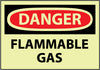 NMC GD276RB-DANGER, FLAMMABLE GAS, 10X14, RIGID PLASTICGLOW (1 EACH)