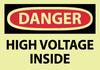 NMC GD290AP-DANGER, HIGH VOLTAGE INSIDE, 3X5, PS VINYLGLOW (PAK OF 5)