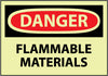 NMC GD39RB-DANGER, FLAMMABLE MATERIALS, 10X14, RIGID PLASTICGLOW (1 EACH)