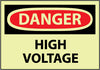 NMC GD49RB-DANGER, HIGH VOLTAGE, 10X14, RIGID PLASTICGLOW (1 EACH)