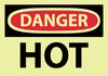 NMC GD51AP-DANGER, HOT, 3X5, PS VINYLGLOW (PAK OF 5)