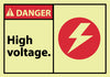 NMC GDGA10AP-DANGER, HIGH VOLTAGE, 3X5, PS VINYLGLOW (PAK OF 5)