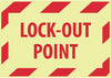 NMC GEPA4AP-LOCK-OUT POINT, 3X5, PS VINYLGLOW (PAK OF 5)