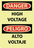 NMC GESD102RB-DANGER, HIGH VOLTAGE, BILINGUAL, 14X10, GLO RIGID PLASTIC (1 EACH)