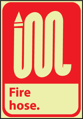 NMC GFGA1R-FIRE, FIRE HOSE, 10X7, RIGID PLASTICGLOW (1 EACH)