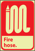 NMC GFGA1R-FIRE, FIRE HOSE, 10X7, RIGID PLASTICGLOW (1 EACH)
