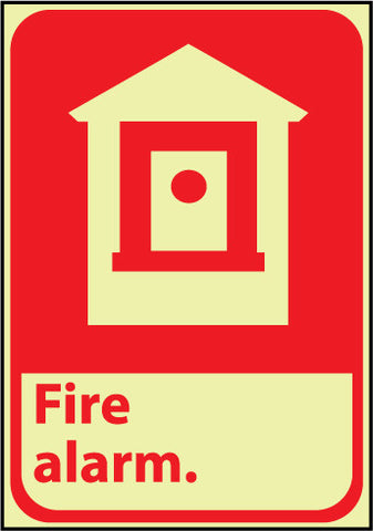 NMC GFGA2R-FIRE, FIRE ALARM, 10X7, RIGID PLASTICGLOW (1 EACH)