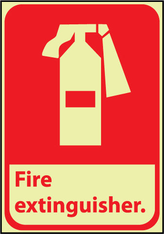 NMC GFGA3R-FIRE, FIRE EXTINGUISHER, 10X7, RIGID PLASTICGLOW (1 EACH)