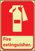 NMC GFGA3P-FIRE, FIRE EXTINGUISHER, 10X7, PS VINYLGLOW (1 EACH)