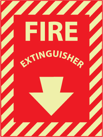 NMC GL10R-FIRE EXTINGUISHER, 12X9, GLOW RIGID (1 EACH)