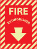 NMC GL10R-FIRE EXTINGUISHER, 12X9, GLOW RIGID (1 EACH)