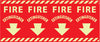 NMC GL129P-FIRE, FIRE EXTINGUISHER, COLUMN MARKER, 12X24, PS VINYLGLOW (1 EACH)