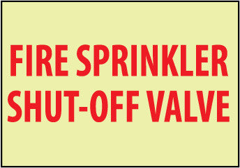 NMC GL160RB-FIRE, FIRE SPRINKLER SHUT-OFF VALVE, 10X14, RIGID PLASTICGLOW (1 EACH)