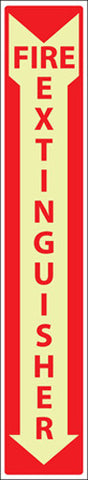 NMC GL173P-FIRE, FIRE EXTINGUISHER, 24X4, PS VINYLGLOW (1 EACH)