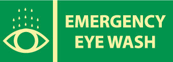 NMC GL303R-EMERGENCY EYE WASH, 5X14, GLOW RIGID (1 EACH)