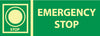 NMC GL305R-EMERGENCY STOP, 5X14, GLOW RIGID (1 EACH)